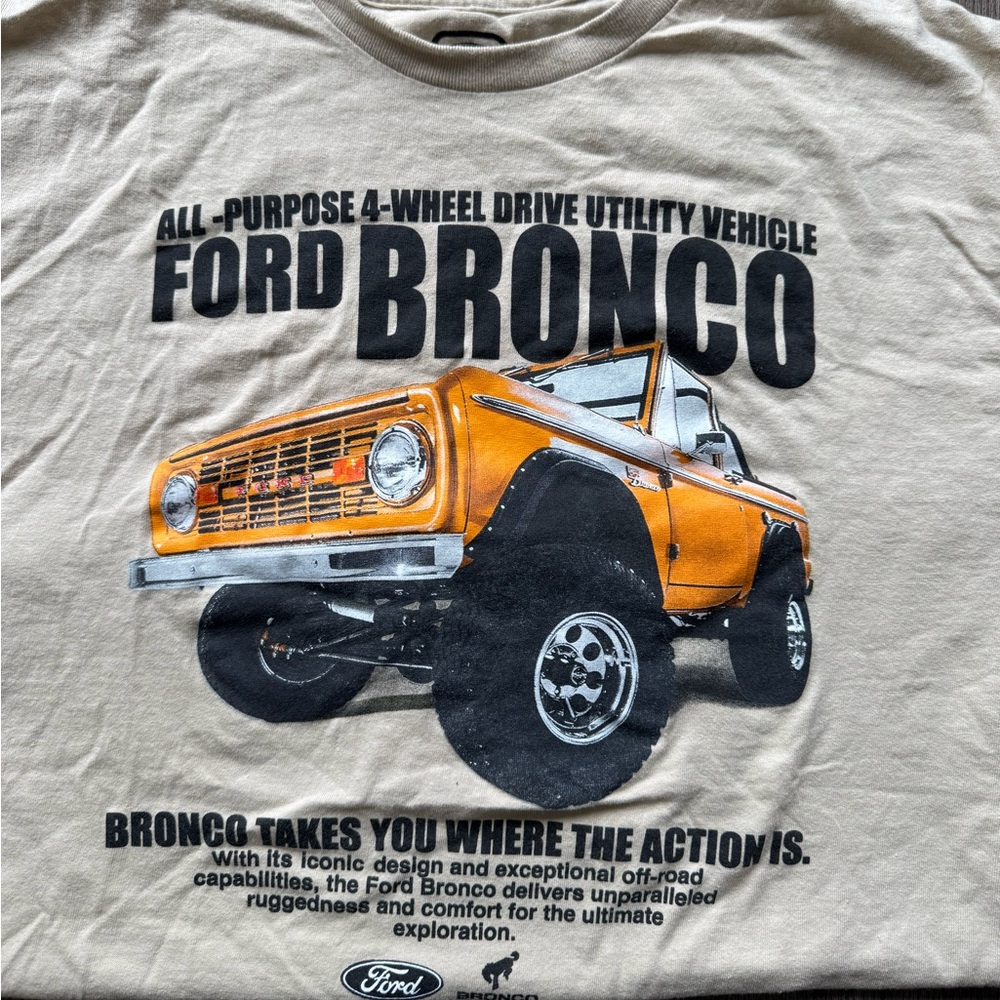 Hybrid Apparel Men’s Tan Ford Bronco T-Shirt - Picture 5 of 9